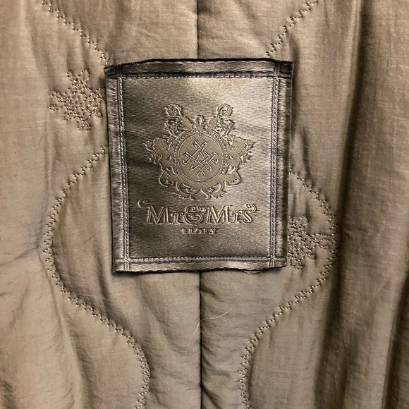 Nearly New MR & MRS ITALY Green Quilted Parka w/ Fur Hood, size S - Picture 6 of 9